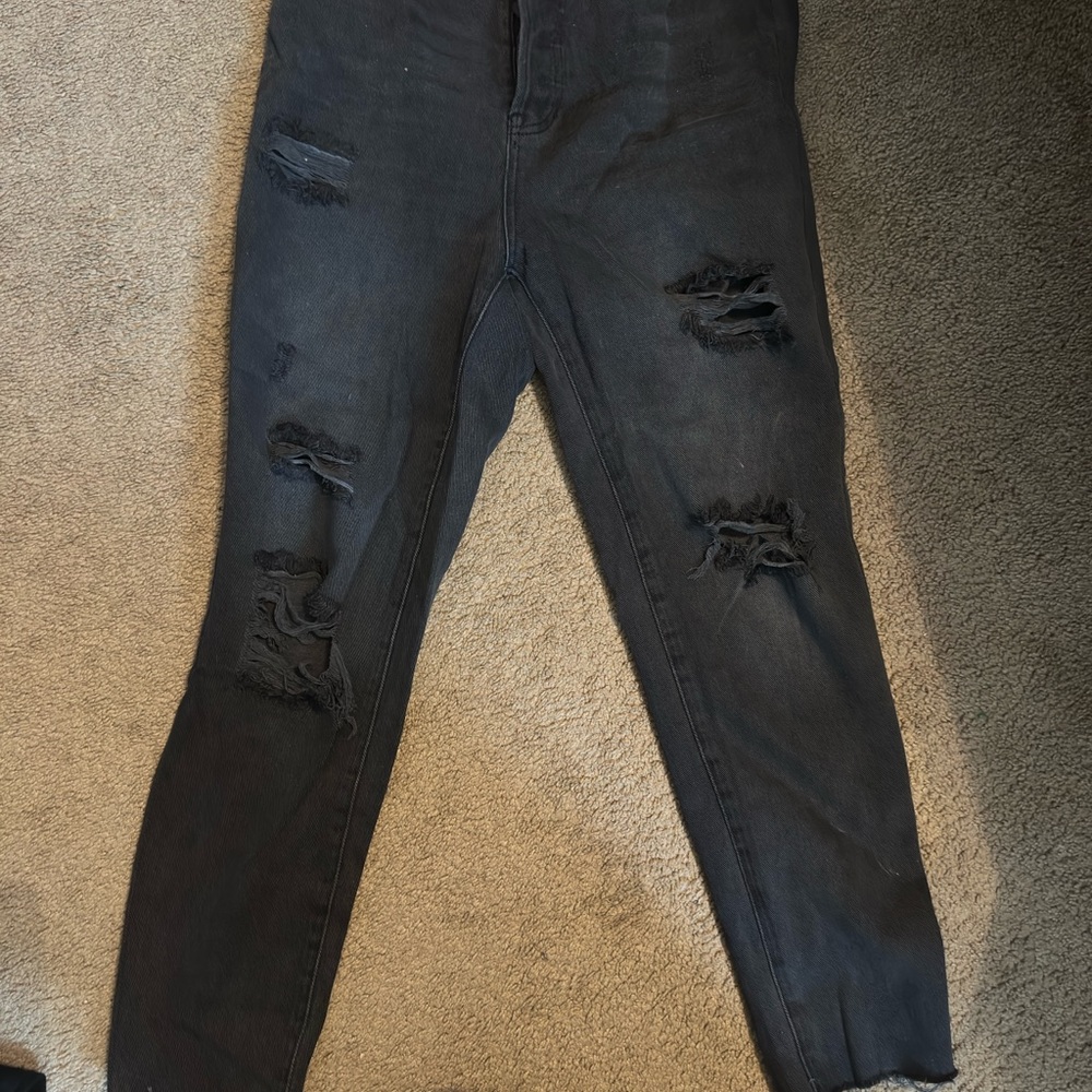 PacSun High Rise Black Distressed Jeans